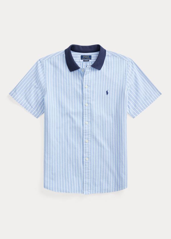 Polo Ralph Lauren Classic Fit Polo Collar Oxford Skjorte Herre Danmark (HOIPZ1856)